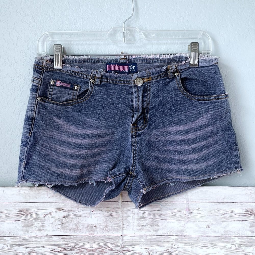 Bubblegum | Y2K Denim Cut Off Shorts